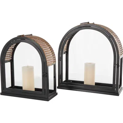 GINGER BIRCH STUDIO GINGER BIRCH STUDIO SET OF 2 LANTERN CANDLEHOLDERS