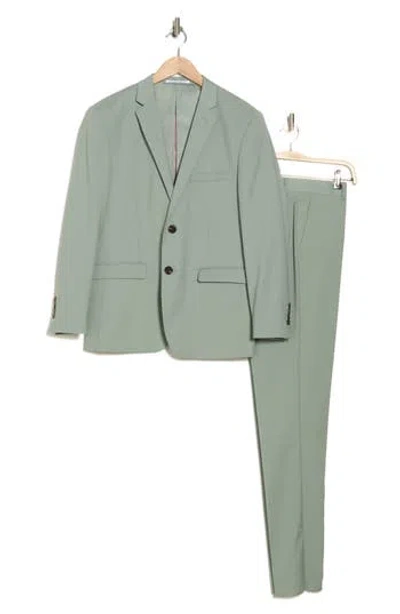 GINO VITALE GINO VITALE SKINNY FIT SOLID STRETCH THREE PIECE SUIT