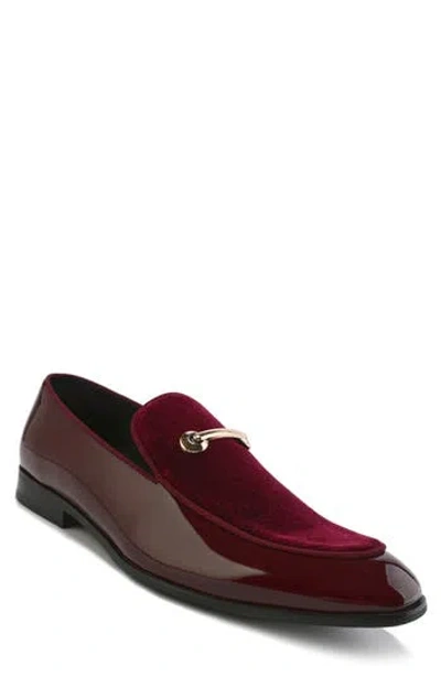 GINO VITALE GINO VITALE VELVET & PATENT LEATHER BIT LOAFER