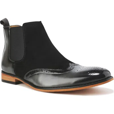 GINO VITALE GINO VITALE WINGTIP BROGUE TWO-TONE CHELSEA BOOT