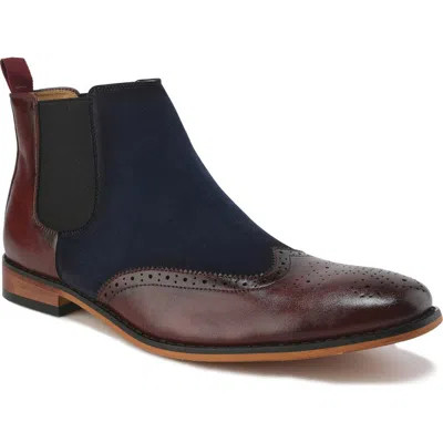 GINO VITALE GINO VITALE WINGTIP BROGUE TWO-TONE CHELSEA BOOT