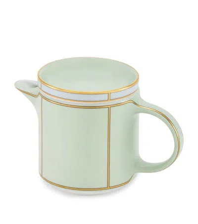 GINORI 1735 PORCELAIN COLONNA DIVA VERDE COFFEE POT