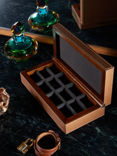 GIOBAGNARA JEFF LEATHER CUFFLINKS BOX