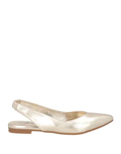 GIOIA.A. GIOIA. A. WOMAN BALLET FLATS PLATINUM SIZE 8 LEATHER