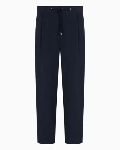 GIORGIO ARMANI SINGLE-PLEAT, LINEN-CANVAS TROUSERS