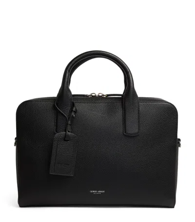 GIORGIO ARMANI LEATHER BRIEFCASE