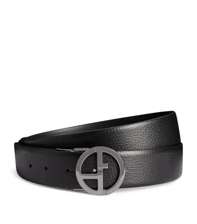 GIORGIO ARMANI LEATHER LOGO BELT