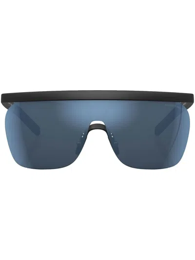 GIORGIO ARMANI LOGO-PRINT SHIELD-FRAME SUNGLASSES