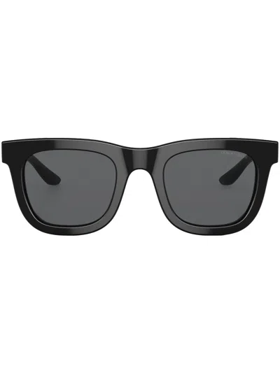GIORGIO ARMANI LOGO-PRINT SQUARE-FRAME SUNGLASSES