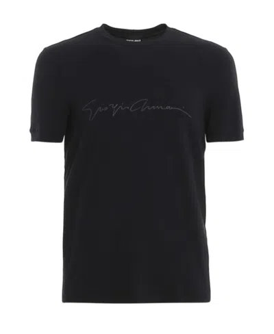 GIORGIO ARMANI GIORGIO ARMANI LOGO PRINT CREWNECK T-SHIRT