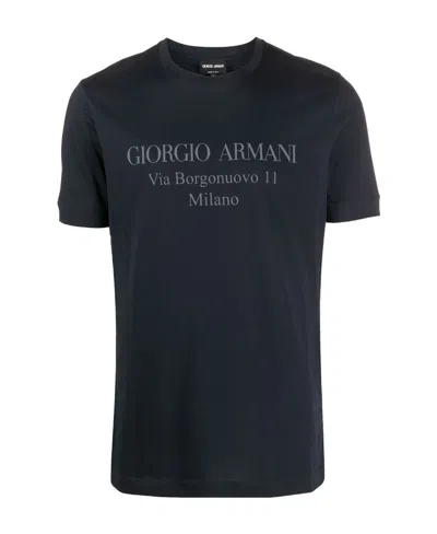 GIORGIO ARMANI GIORGIO ARMANI LOGO PRINT CREWNECK T-SHIRT
