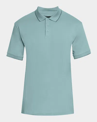 GIORGIO ARMANI MEN'S TIPPED PIQUE POLO SHIRT