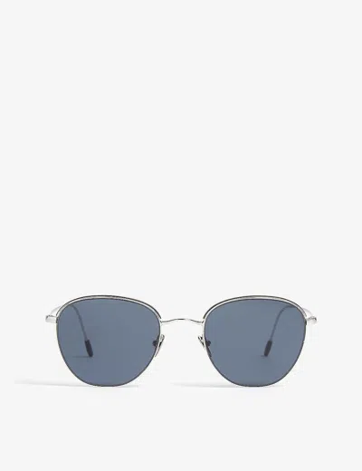 GIORGIO ARMANI MENS SILVER AR6048 SQUARE-FRAME SUNGLASSES