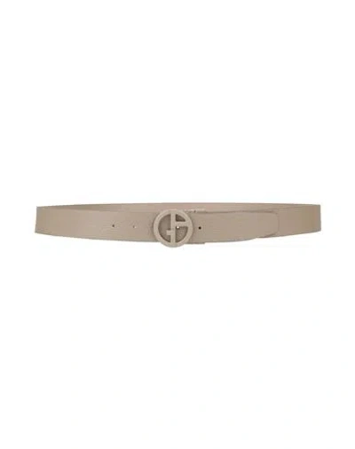 GIORGIO ARMANI GIORGIO ARMANI NEVE MAN BELT KHAKI SIZE ONESIZE COW LEATHER, POLYURETHANE