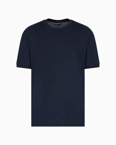 GIORGIO ARMANI OVERSIZED SILK, LINEN AND COTTON T-SHIRT