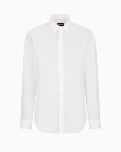 GIORGIO ARMANI REGULAR-FIT COTTON-SEERSUCKER SHIRT