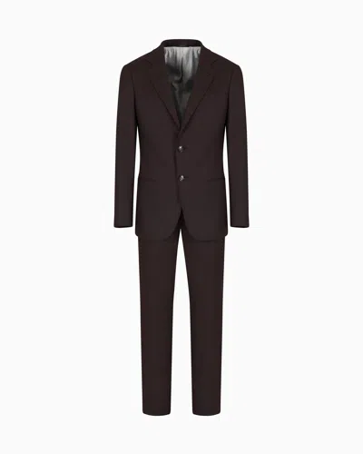 GIORGIO ARMANI SINGLE-BREASTED SOHO LINE SUIT IN VIRGIN WOOL CLOTH