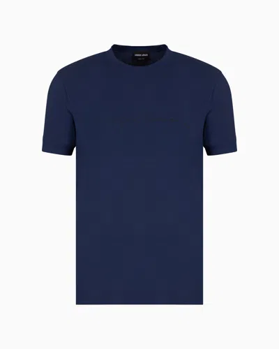 GIORGIO ARMANI ASV STRETCH-VISCOSE T-SHIRT WITH SIGNATURE LOGO
