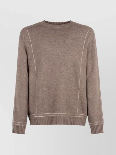 GIORGIO ARMANI WOOL AND CASHMERE CREW NECK SWEATER