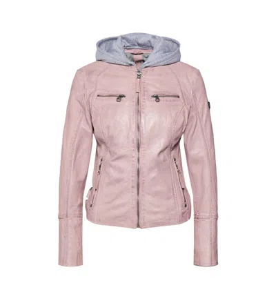 GIPSY ✅GIPSY MAURITIUS DAMEN LEDERJACKE KAPUZE BIKERJACKE BLOUSON NOLA ROSA