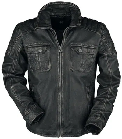 GIPSY GIPSY RANDALL NSLROV MÄNNER LEDERJACKE SCHWARZ S 100% LEDER MÄNNER BASICS, BIKER
