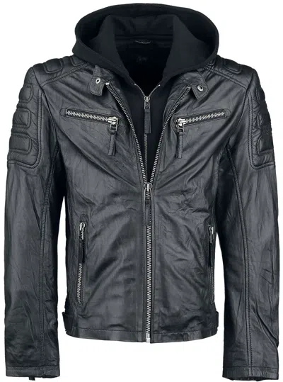 GIPSY GIPSY RODNEY MÄNNER LEDERJACKE SCHWARZ MÄNNER BASICS, BIKER, ROCKWEAR