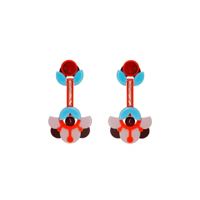 GISSA BICALHO WOMEN'S HANDMADE ACRYLIC EARRING PETUNIA - PINK