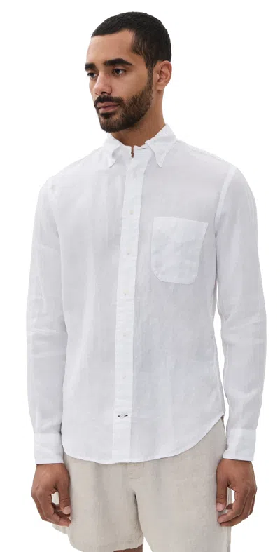 GITMAN VINTAGE LINEN SHIRT WHITE