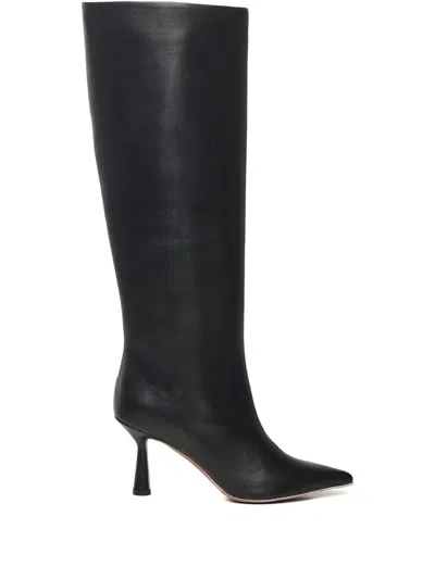 GIULIANO GALIANO 80MM POINTED-TOE CALFSKIN BOOTS