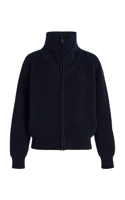 GIULIVA HERITAGE THE LEANDRA ZIPPED COTTON KNIT SWEATER