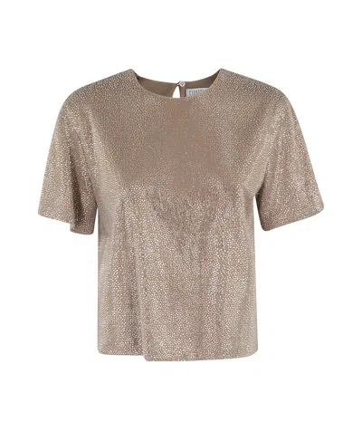 GIUSEPPE DI MORABITO GIUSEPPE DI MORABITO EMBELLISHED SHORT SLEEVE TOP