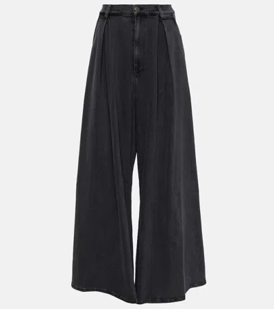 GIUSEPPE DI MORABITO OVERSIZED PLEATED WIDE-LEG JEANS
