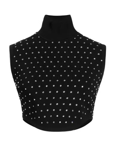 GIUSEPPE DI MORABITO GIUSEPPE DI MORABITO WOMAN TURTLENECK BLACK SIZE 6 VISCOSE, POLYESTER