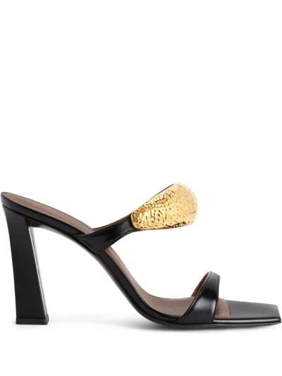GIUSEPPE ZANOTTI 90MM GZ-ANIA LEATHER SANDALS