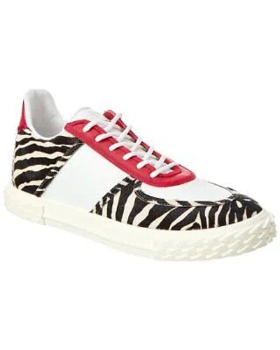 GIUSEPPE ZANOTTI GIUSEPPE ZANOTTI BLABBER LEATHER & HAIRCALF SNEAKER MEN'S WHITE 40