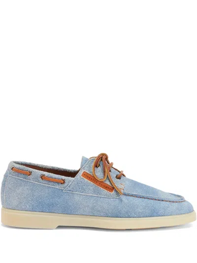 GIUSEPPE ZANOTTI GZ-VENICE DENIM BOAT SHOES