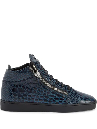 GIUSEPPE ZANOTTI KRISS CROCODILE-EFFECT SNEAKERS