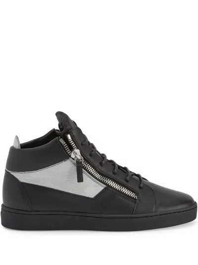 GIUSEPPE ZANOTTI KRISS LEATHER MID-TOP SNEAKERS