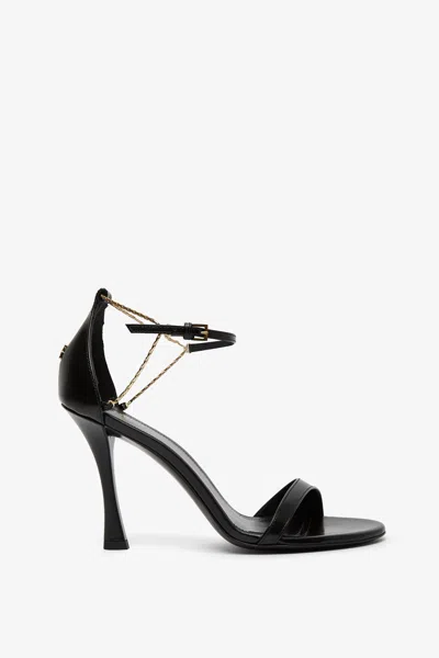 GIVENCHY 4G 95 LIQUID BLACK SANDALS