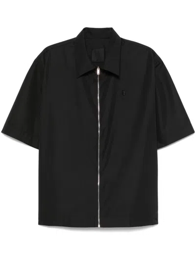 GIVENCHY GIVENCHY 4G PLAQUE ZIPPED SHIRT