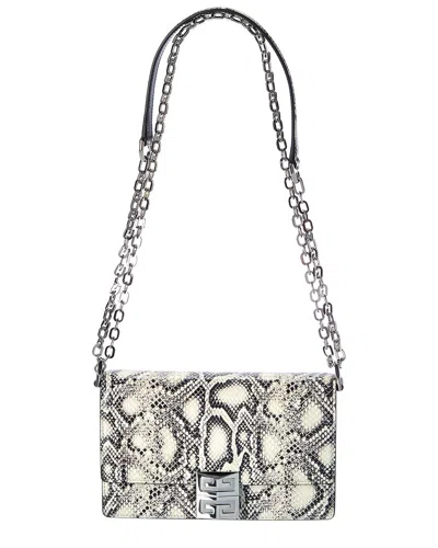 GIVENCHY DNU INV GIVENCHY 4G SMALL PYTHON-EMBOSSED LEATHER CROSSBODY