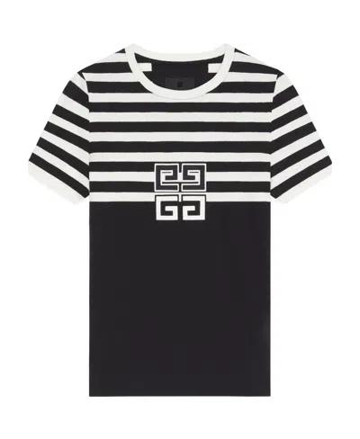 GIVENCHY GIVENCHY 4G MOTIF STRIPED T-SHIRT