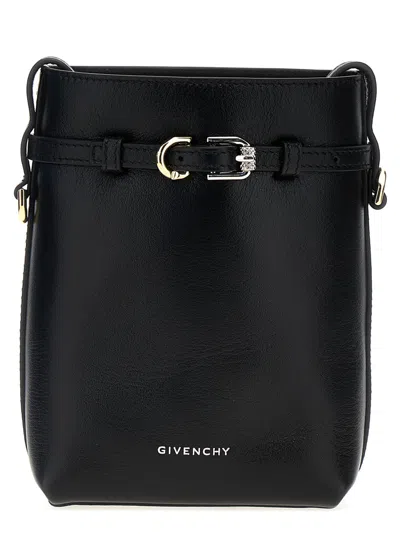GIVENCHY WOMEN BLACK BELTED BUCKET BAG, ONESIZE LUXURY BUCKET BAGS FOR WOMEN DARVEYS