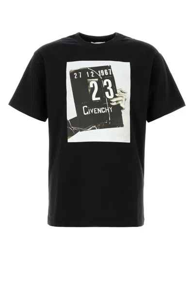 GIVENCHY T-SHIRT IN COTONE NERO  UOMO