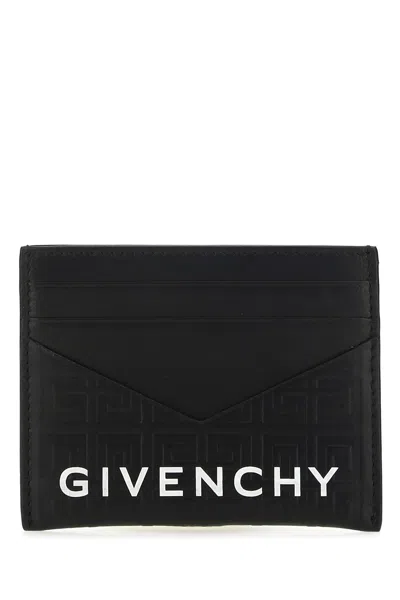 GIVENCHY BLACK LEATHER CARD HOLDER