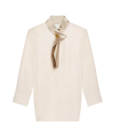 GIVENCHY BLOUSE IN SATIN WITH BUTTONED COLLAR