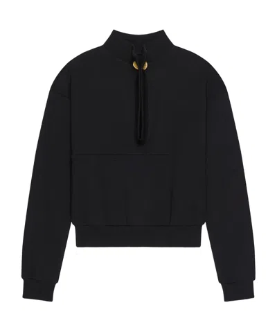 GIVENCHY SWEATSHIRT IN FLEECE WITH BUTTONED COLLAR
