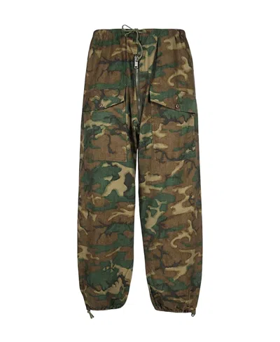 GIVENCHY GIVENCHY CAMO PRINTED DRAWSTRING TROUSERS