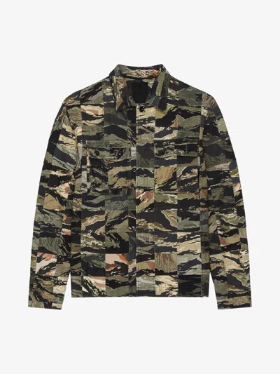 GIVENCHY PATCHWORK SHIRT IN COTTON WITH CAMO PRINT