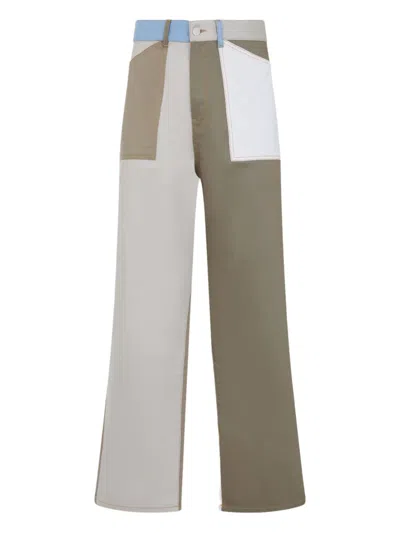 GIVENCHY COLOUR-BLOCK WIDE-LEG TROUSERS